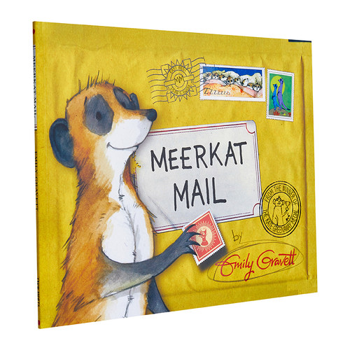 凯特格林威奖得主Emily Gravett Meerkat Mail 猫鼬的邮件 亲子儿童故事绘本 英文原版  含翻翻明信片 3岁以上