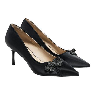 尖头浅口细高跟单鞋女时装鞋婚鞋