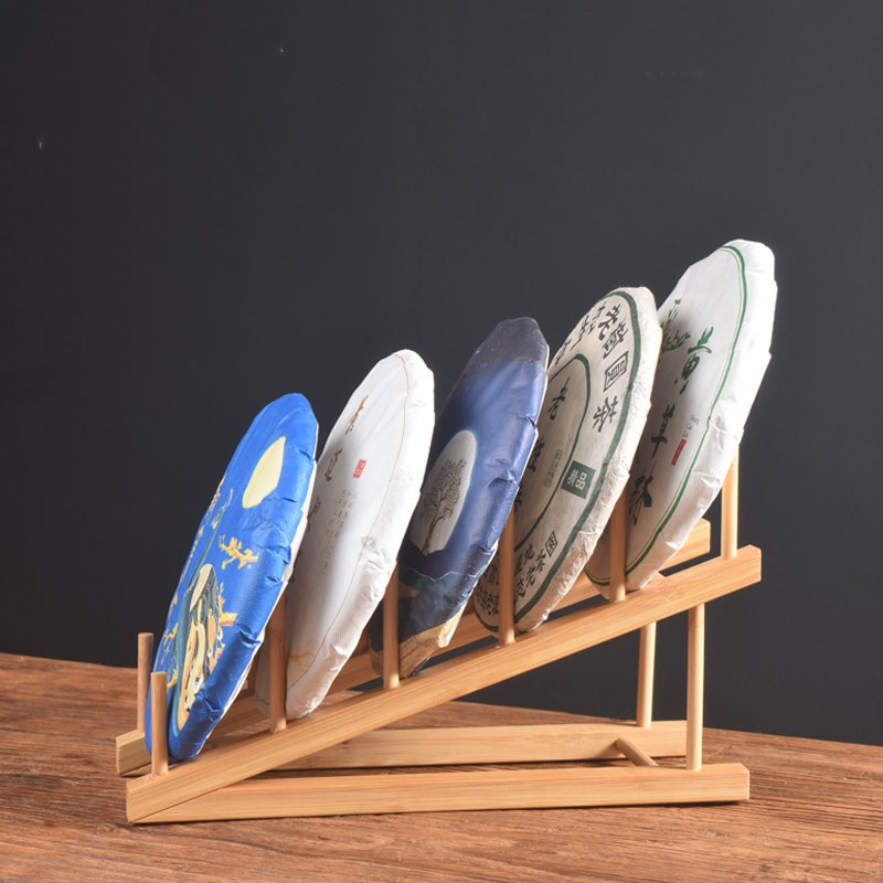 茶饼展示架鸡翅木实木普洱茶架子茶饼盒茶叶支架多格茶饼收纳架托