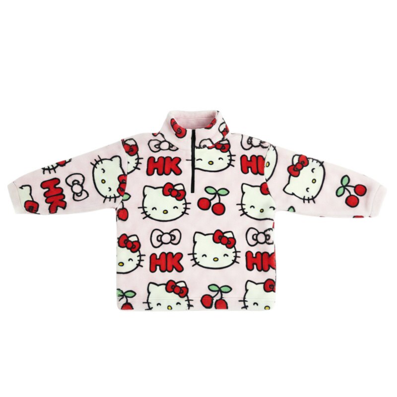 Skinnydip卡通hellokitty满印毛绒上衣女秋冬立领加厚保暖卫衣