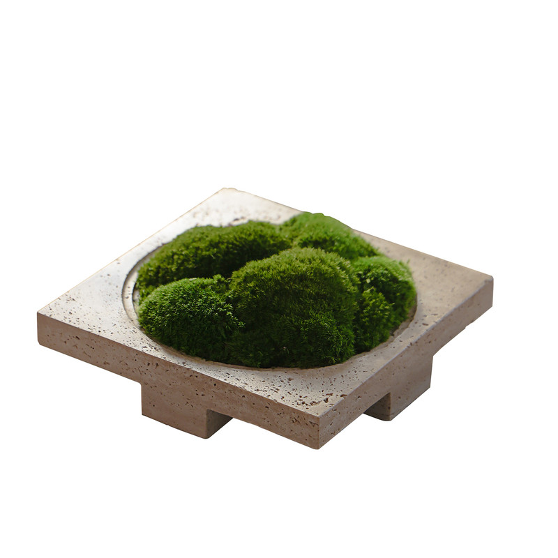 中古风洞石苔藓摆件装饰品