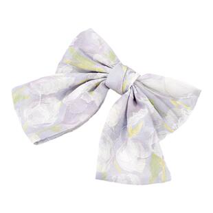 郁金香蝴蝶结发夹女甜美森系2025新款后脑勺一字夹多巴胺花朵头饰