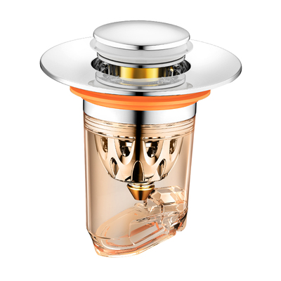 洗手盆漏水塞子面盆弹跳芯下水器通用配件按压式防返臭下水道翻板