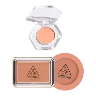 3CE腮红单色盘蜜桃晒红nudepeach粉嫩新品橘粉色红润修容晒红小样