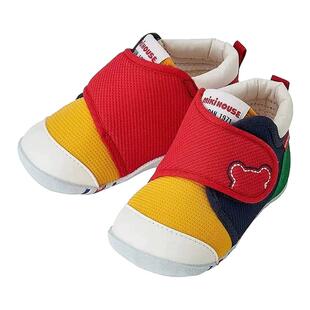 日本直邮mikihouse男女宝宝抗菌童鞋魔术贴婴儿鞋一二段学步鞋