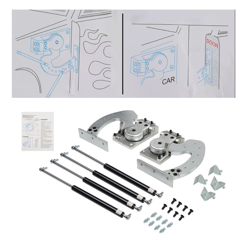 汽车跨境热销汽车改装汽车门剪刀不锈钢通用款型螺丝改装固定