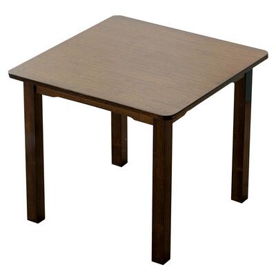 竹挺挺正方形楠竹北欧胡桃色餐桌