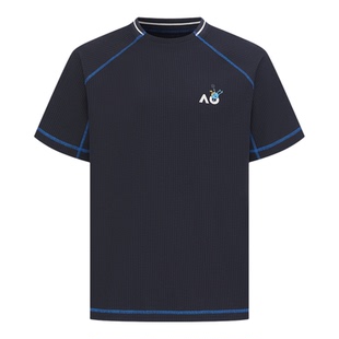 AO澳网MMLM联名26年新款华夫格撞色线迹T恤运动T恤男网球服训练服