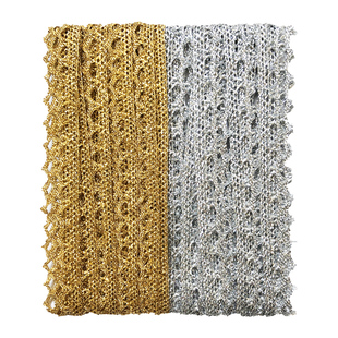 1CM镂空精致蕾丝花边金银白色狗牙边裙边居家服装辅料水溶花边