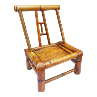 儿童竹椅子手工竹椅儿童摄影竹凳靠背周岁礼摄影凳中式乘凉竹家具