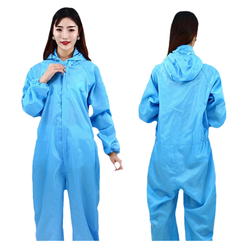 防静电连体服带帽无尘服