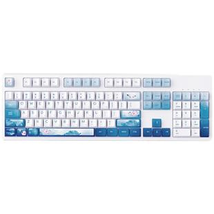 黑爵cherry轴水墨蜻蜓点水有线机械键盘PBT键帽电竞游戏电脑