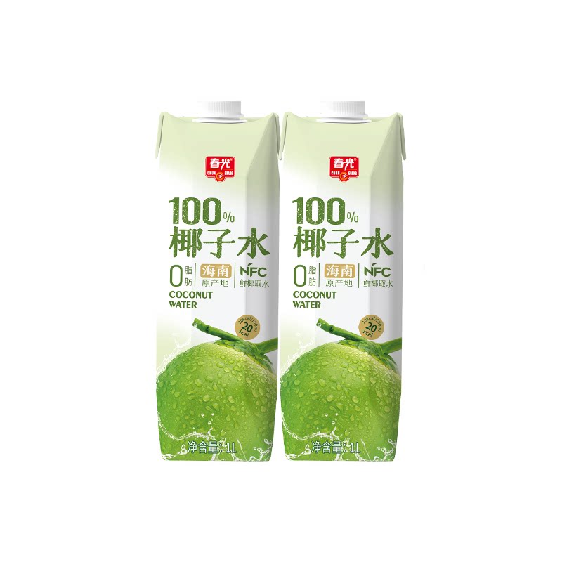 海南特产春光椰子水100%NFC椰青果汁运动饮料椰汁电解质新鲜国货