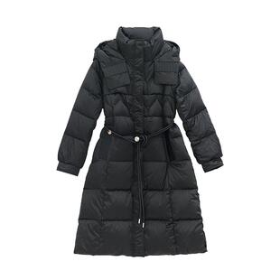 【直播时间15：30--17：00】90绒鹅绒中长款羽绒服女立领连帽外套