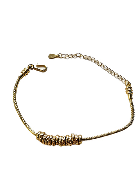 盘缠钱袋子金色新中式手链