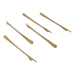 14k包金保色一字发夹光面56mm素款diy饰品发卡发饰配件饰品