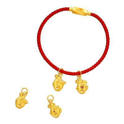 TSL谢瑞麟黄金转运珠马上有钱5D硬金小挂坠新品YX746-YX749