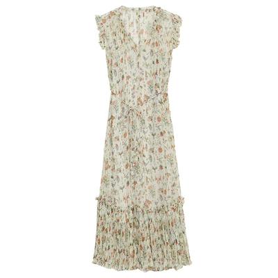 谜底度假风碎花连衣裙