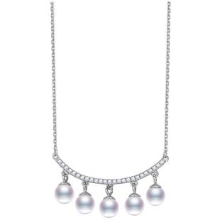 黛米珠宝 风铃乐章 4-5mm极光小天女淡水珍珠吊坠 S925银流苏项链