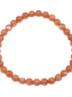 橙色ins小众风月光石抖音手链