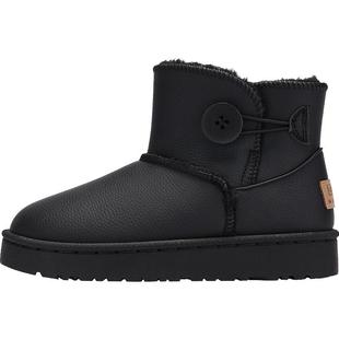 回力雪地靴女款2025新款冬季加绒加厚保暖鞋雪地棉皮面防水棉鞋女