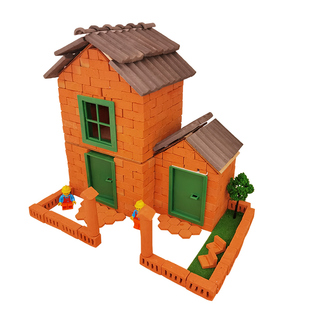 小小泥瓦匠建筑师搭建搭造砌盖房子玩具仿真迷你diy手工模型造屋