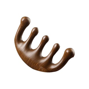 按摩梳檀木梳子头部经络头皮面部疏通神器刮痧头疗养发防绿檀羊角