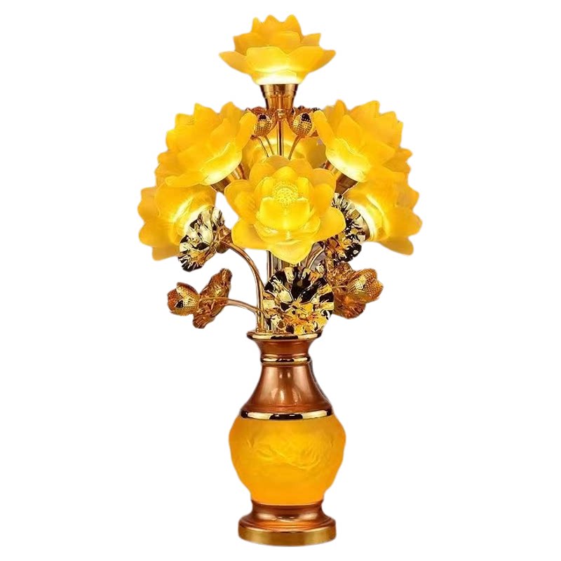 观音led寺院七彩佛堂插电莲花灯