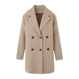 鸭鸭大衣羽绒服女2025新款时尚显瘦百搭秋冬季毛呢保暖二合一外套