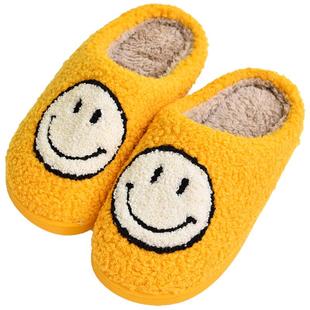 笑脸亲子拖鞋儿童棉拖鞋男童女童中大童一家三口防滑室内家居冬季