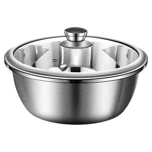 带盖不锈钢和面盆家用食品级加深加厚洗菜发面活面揉面盆特厚圆形