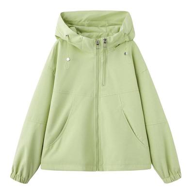 小个子夹克上衣短款连帽风衣