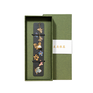善琏湖笔蝶恋花黄铜书签古典中国风金属高档精致高颜值创意文创纪念品伴手礼定制学生奖励实用礼物礼盒套装