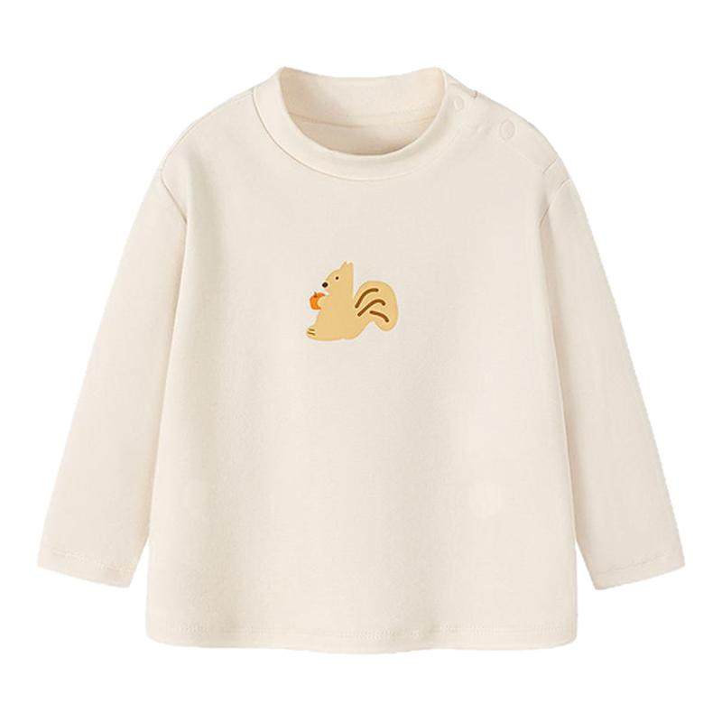 迷你巴拉巴拉婴儿宝宝男女童长袖T恤2025冬新款联名半高领打底衫