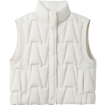 【播奥莱】播商场同款立领蓬松羽绒马夹女冬新叠穿背心BDR4MD4116