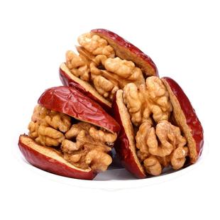 红枣夹核桃仁500g袋独立包装大枣夹核桃夹心枣新疆特产抱抱果零食