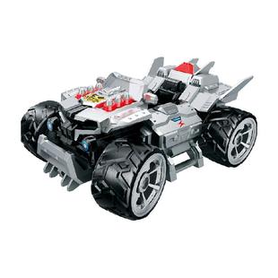 启蒙QQ飞车拼装益智积木儿童玩具擎天雷诺赛车跑车模型男孩礼物