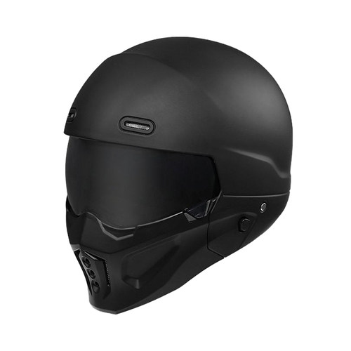 3C认证摩托车头盔男黑武士蝎子盔巡航机车复古全盔女四分之三半盔