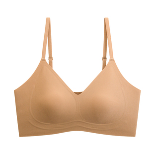 超薄无痕粉底液内衣女大胸显小美背猫爪杯运动收副乳防下垂文胸罩