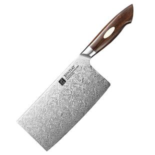 110层双核大马士革菜刀中式切片刀厨师料理刀家用厨刀锋利厨房刀