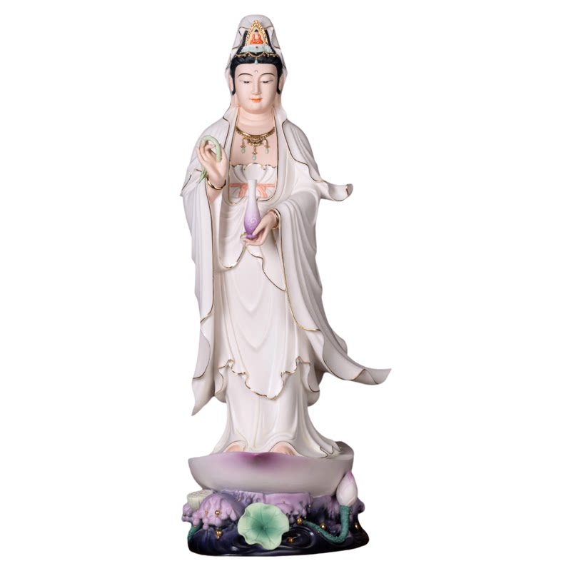 陶瓷观音菩萨家用佛堂供奉摆件