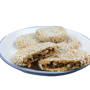 苏州土特产正宗传统糕点采芝斋老式芝麻苏式松仁枣泥麻饼散称松子