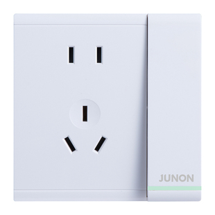 俊朗开关插座面板无边框JUNON官方旗舰天悦白色86型暗装家用套餐