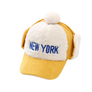 儿童护耳鸭舌棒球帽男童宝宝帽子秋冬韩版冬季潮女童1-2一3岁小孩