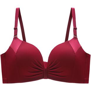 本命年红色转运内衣女结婚新娘内裤一套装小胸聚拢性感纯欲文胸罩