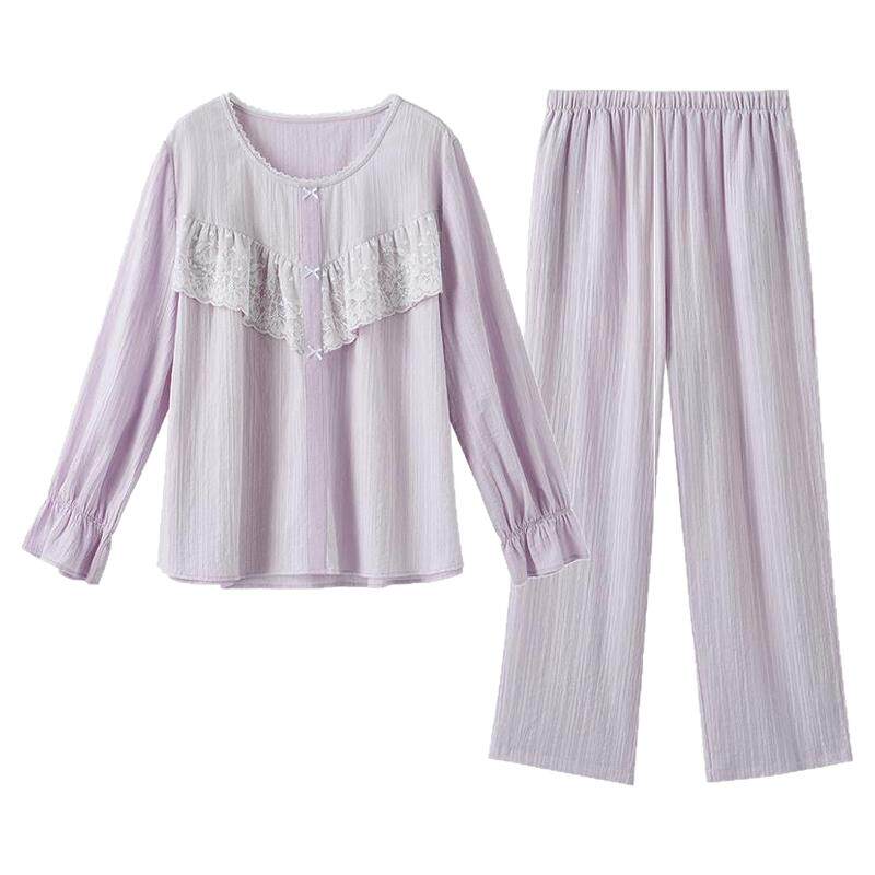 兰卓丽纯棉家居服女套装防凸点