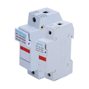 熔断器底座RT18-32X/63X新型PVC厚铜件导轨保险丝带灯1P2P3P4P