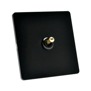 PIALT 86型北欧简约风格 哑光黑色墙壁开关面板拨杆 复古单开插座