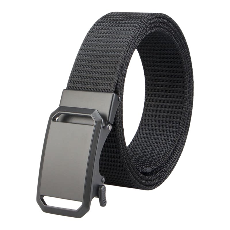 2025新款男女士帆布尼龙腰带无孔自动扣皮带轻便超轻薄耐用学生