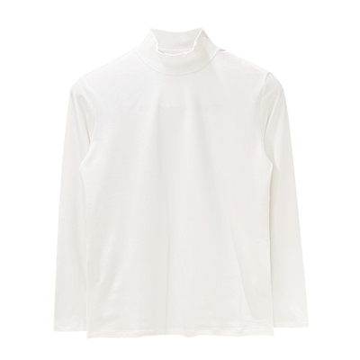 长袖极简青年高级纯色t恤老钱风